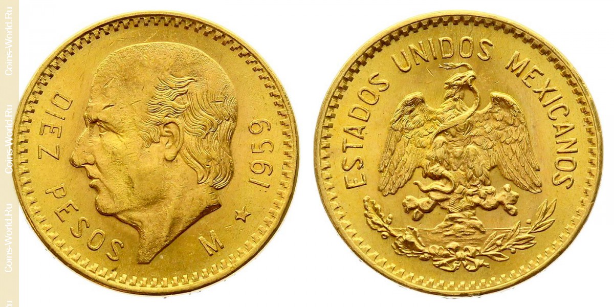 10 pesos 1959, Mexico
