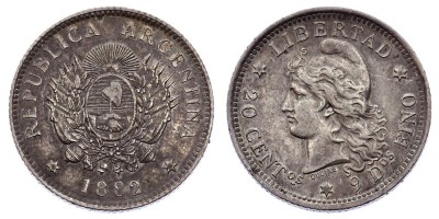 20 centavos 1882