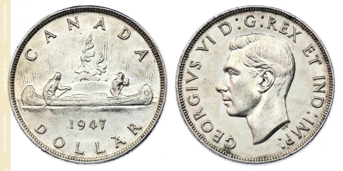 1 dólar 1947, Canadá