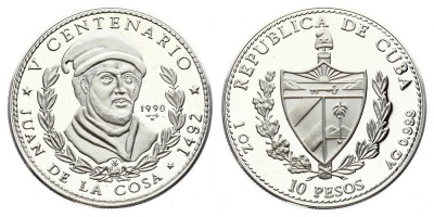 10 песо 1990 года
