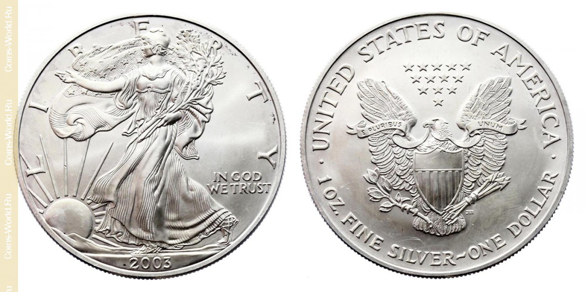 1 dólar 2003, American Silver Eagle, EUA