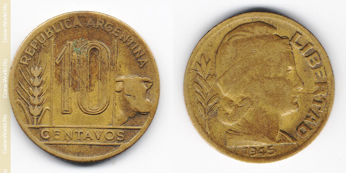 10 Centavos 1945 Argentinien