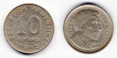 10 centavos 1955