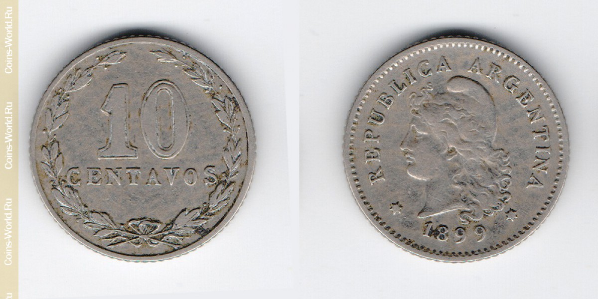 10 Centavos 1899 Argentinien