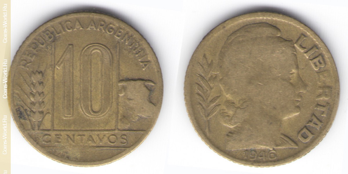 10 Centavos 1946 Argentinien