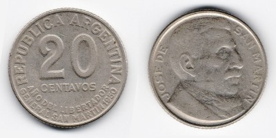 20 centavos 1950