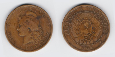 2 centavos 1884