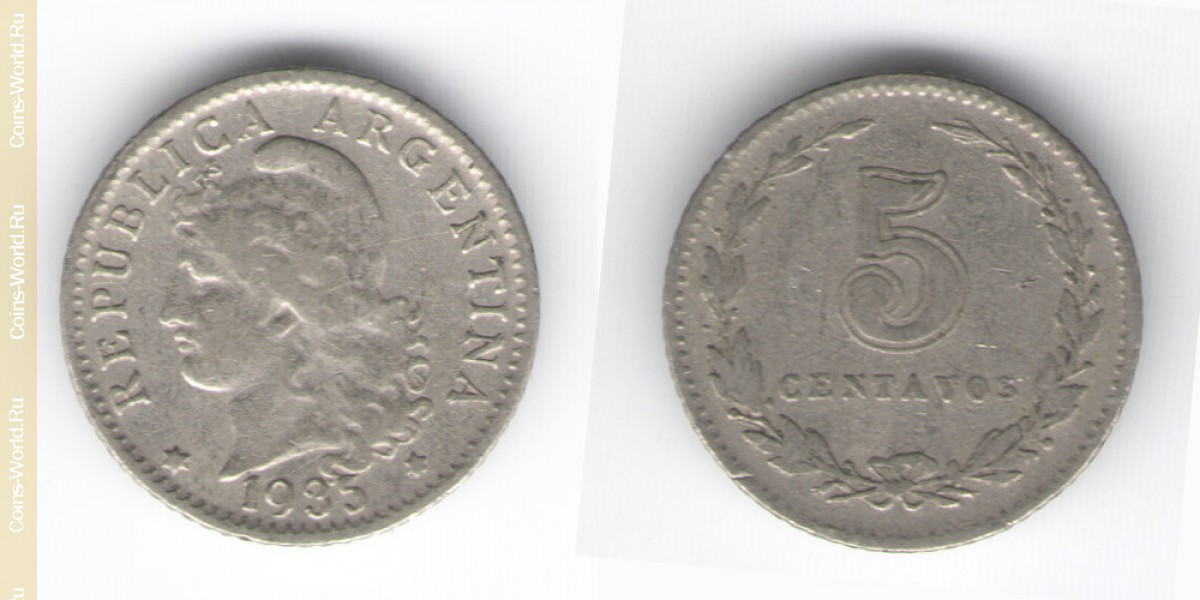 5 centavos 1935 Argentina