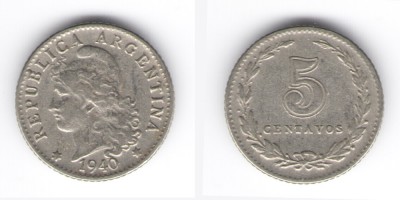 5 centavos 1940