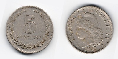 5 centavos 1942