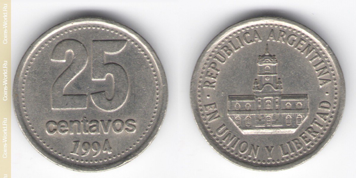 25 centavos 1994 Argentina