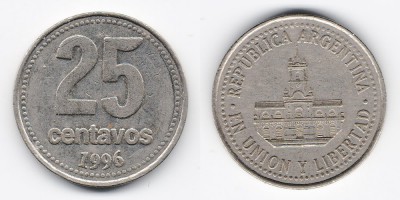 25 centavos 1996