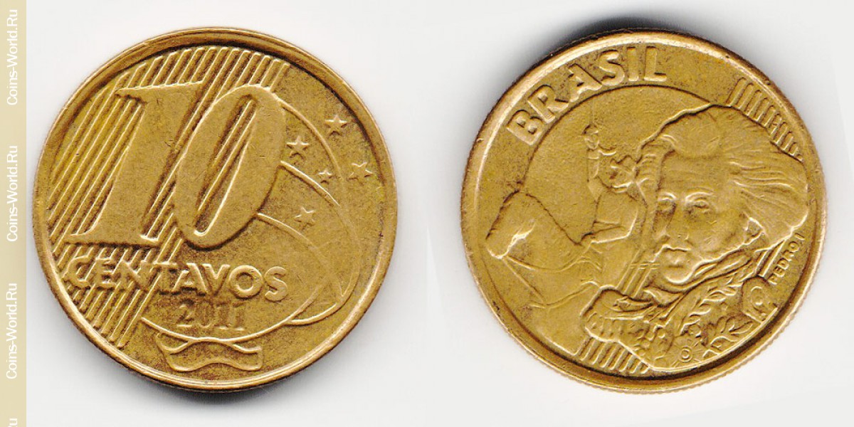 10 centavos 2011, o Brasil
