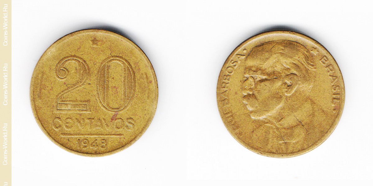 20 centavos 1948, o Brasil
