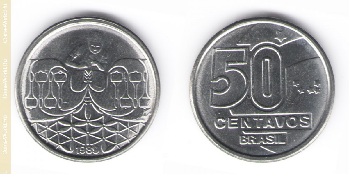 50 centavos 1989 Brasil