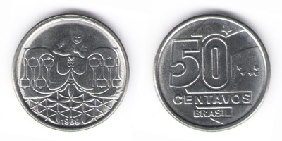 50 сентаво 1989 года