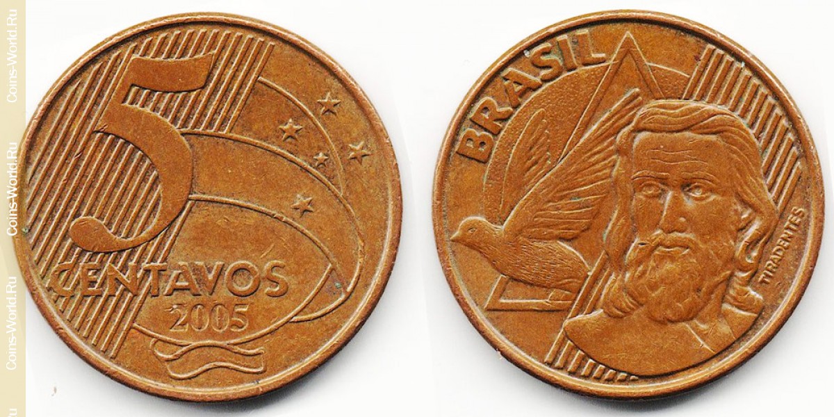 5 centavos 2005 o Brasil