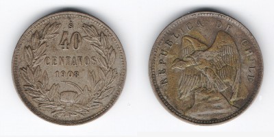 40 centavos 1908