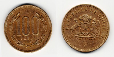 100 песо 1994 года