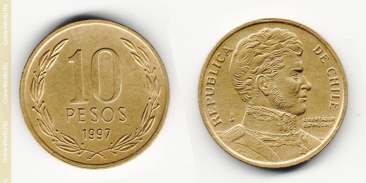 10 pesos 1997, Chile