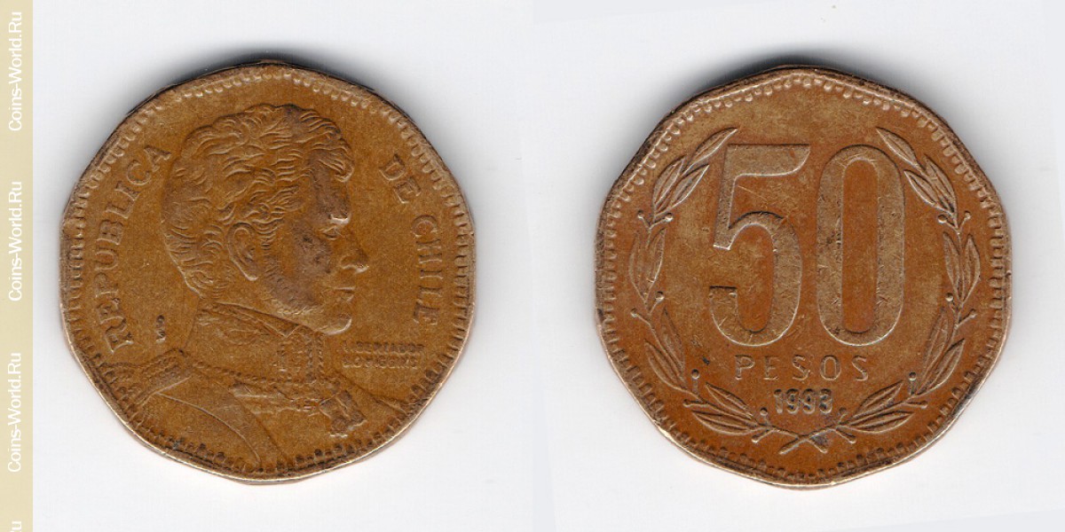 50 pesos 1993, Chile