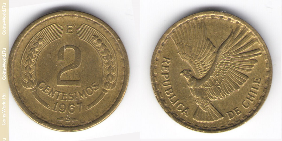 2 cents  1967 Chile
