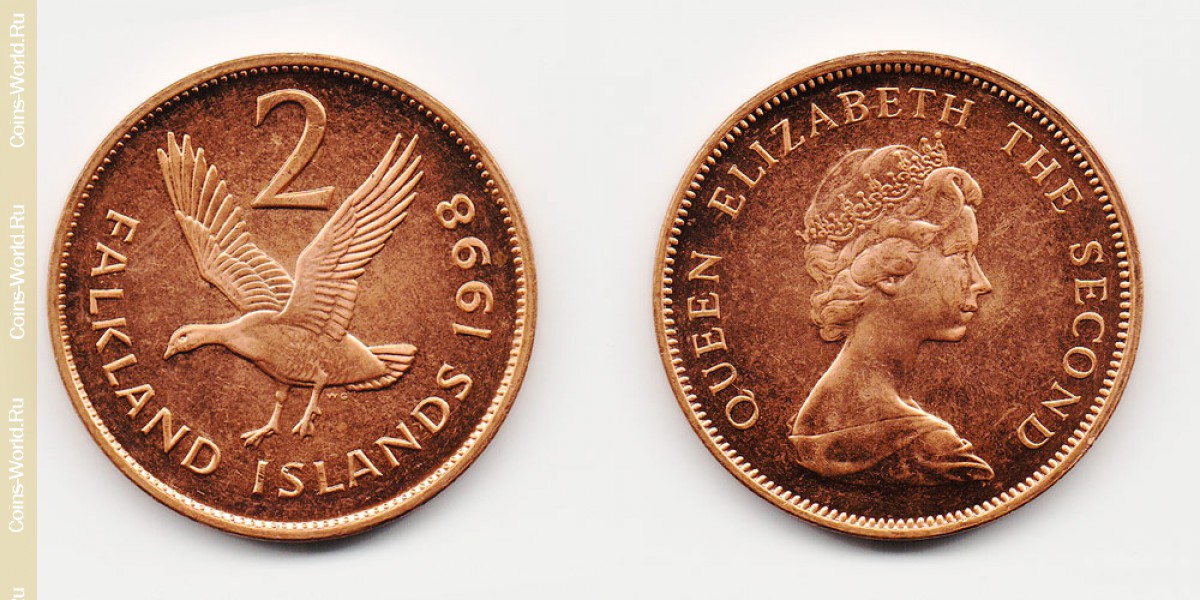 2 pence 1998 Falkland Islands