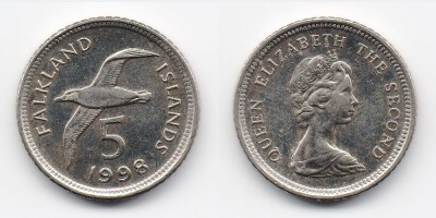 5 pence 1998