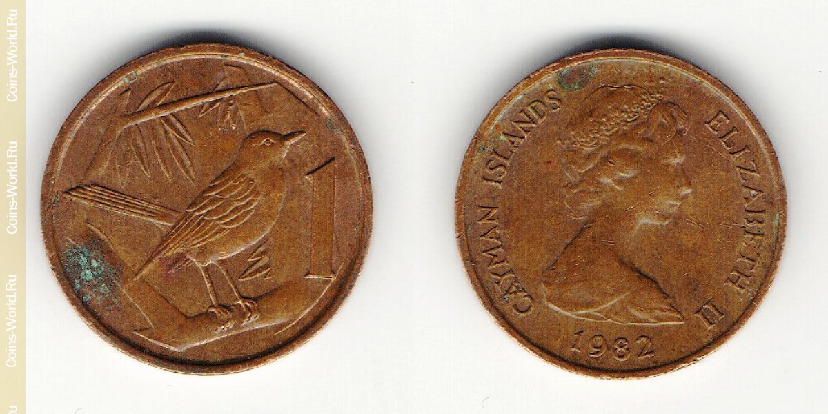1 centavo 1982, Islas Caimán