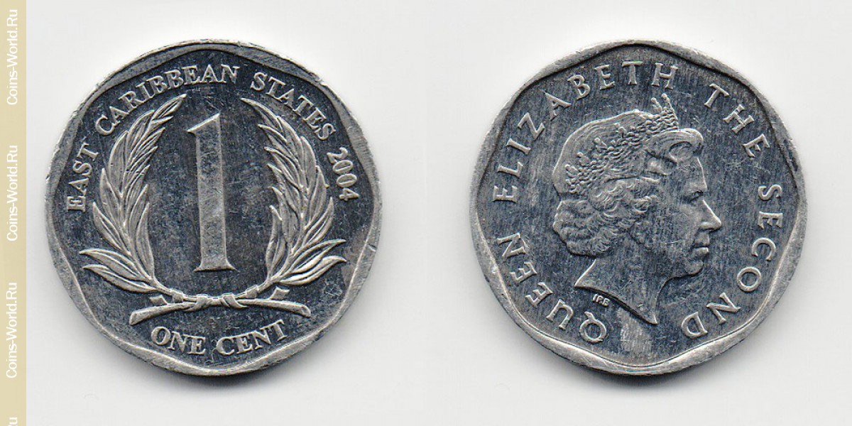 1 цент 2004 года Карибские острова