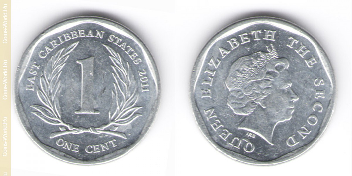 1 centavo 2011, Islas del caribe