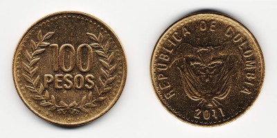 100 песо 2011 года