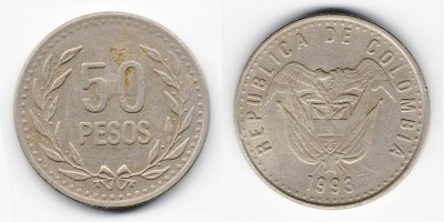 50 песо 1993 года