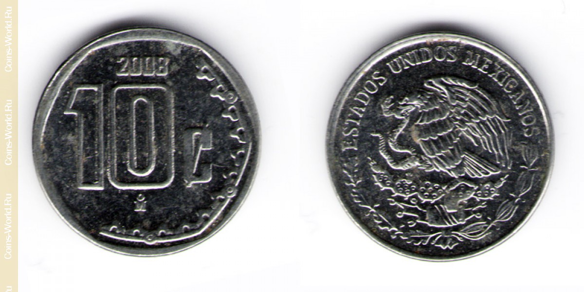 10 centavos 2008, Mexico