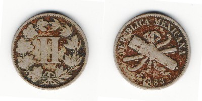 2 centavos 1883