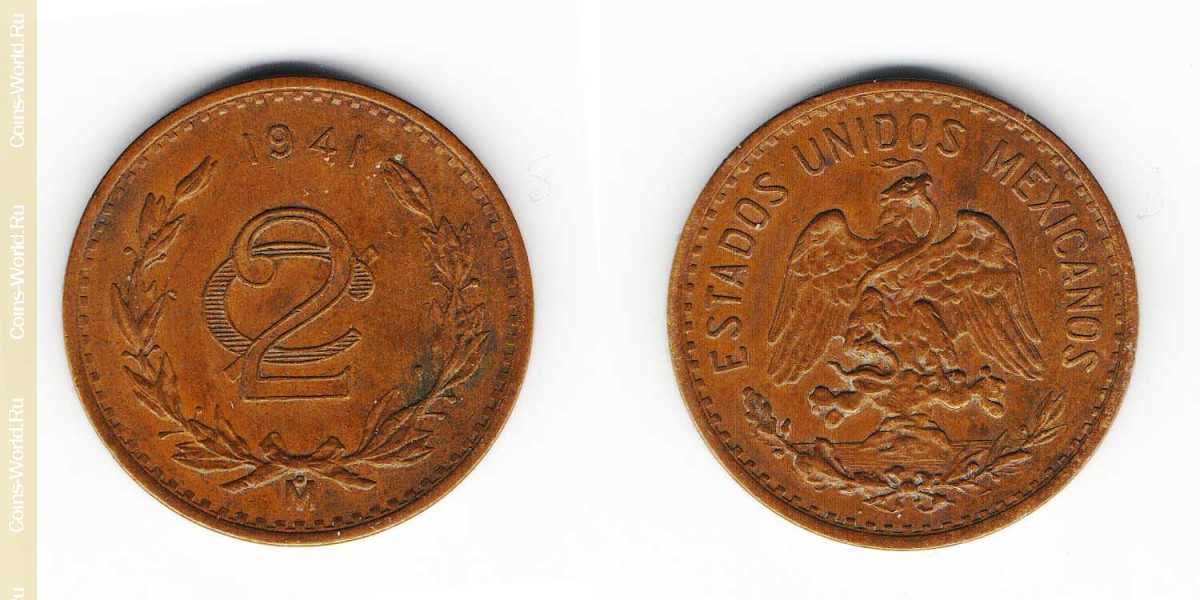 2 centavos 1915, México