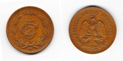 5 centavos 1934