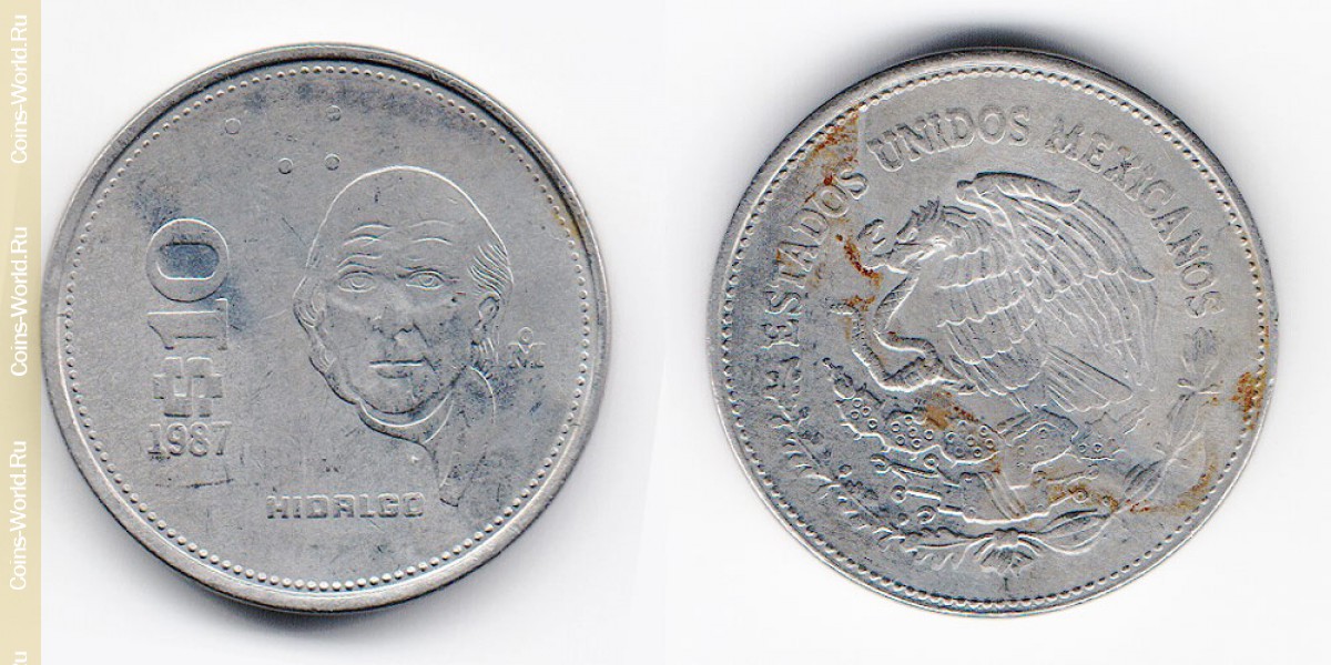 10 Pesos Mexiko 1987