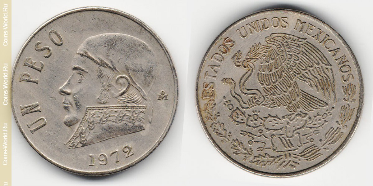 1 peso 1972, México