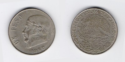 1 peso 1980