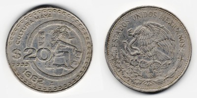 20 pesos 1982