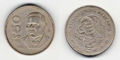 50 песо 1985 года