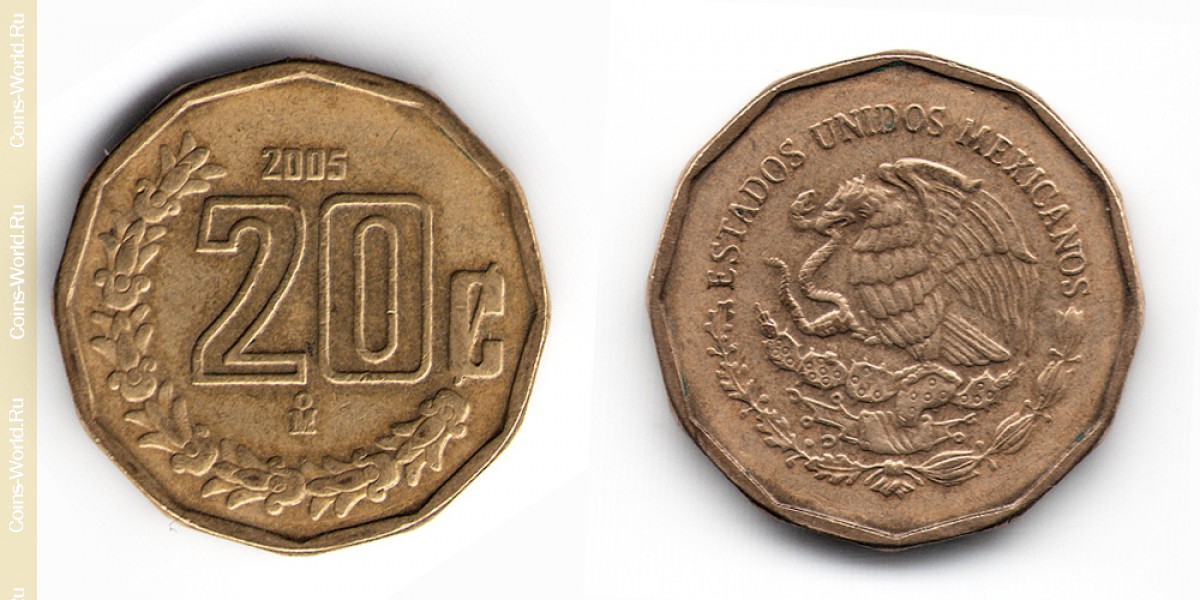 20 centavos 2005 Mexico