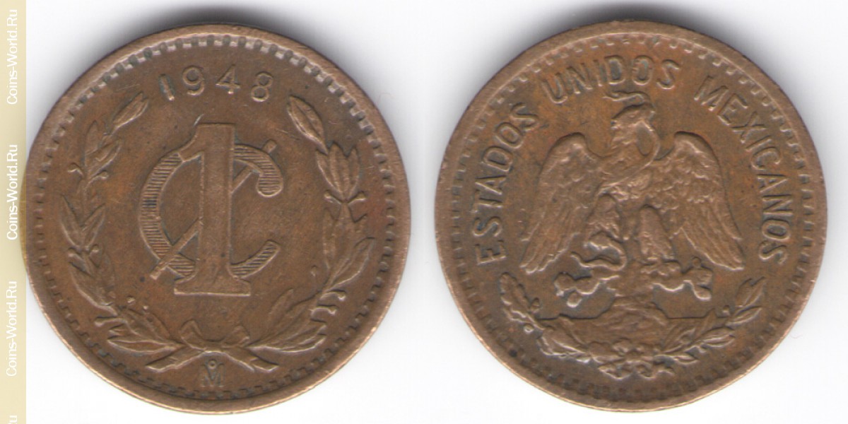 1 centavo 1948 Mexico