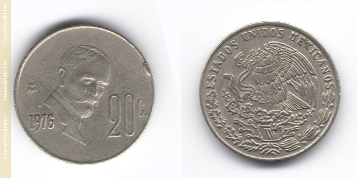 20 centavos 1976 Mexico