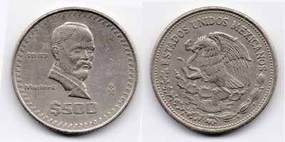 500 песо 1987 года