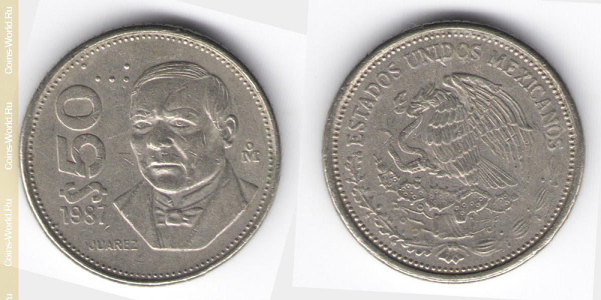 50 Pesos Mexiko 1987