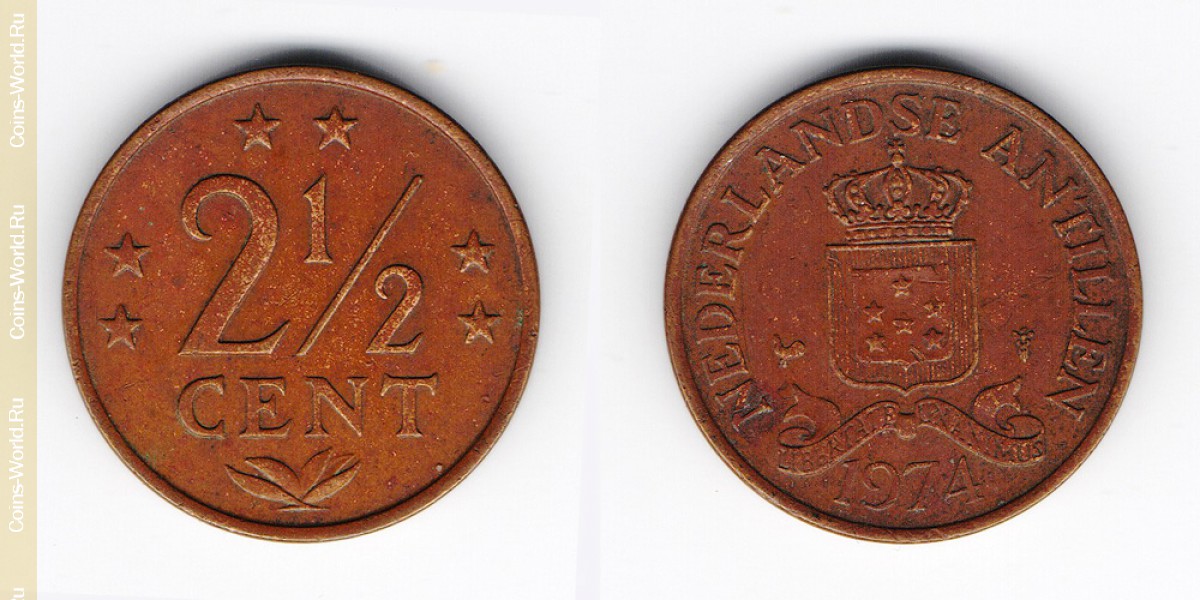 2½ cêntimos 1974 Antilhas Neerlandesas