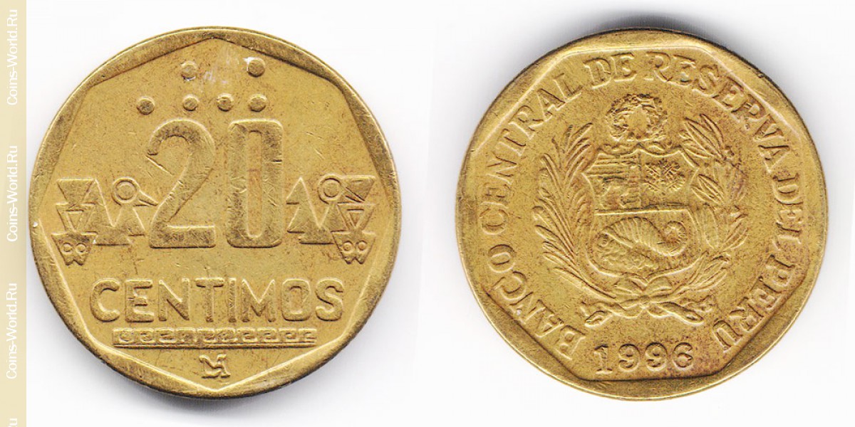 20 céntimos 1996, Perú
