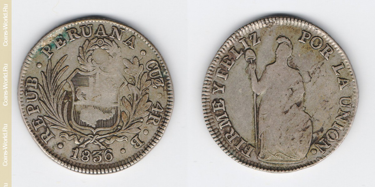 4 real 1836 Perú